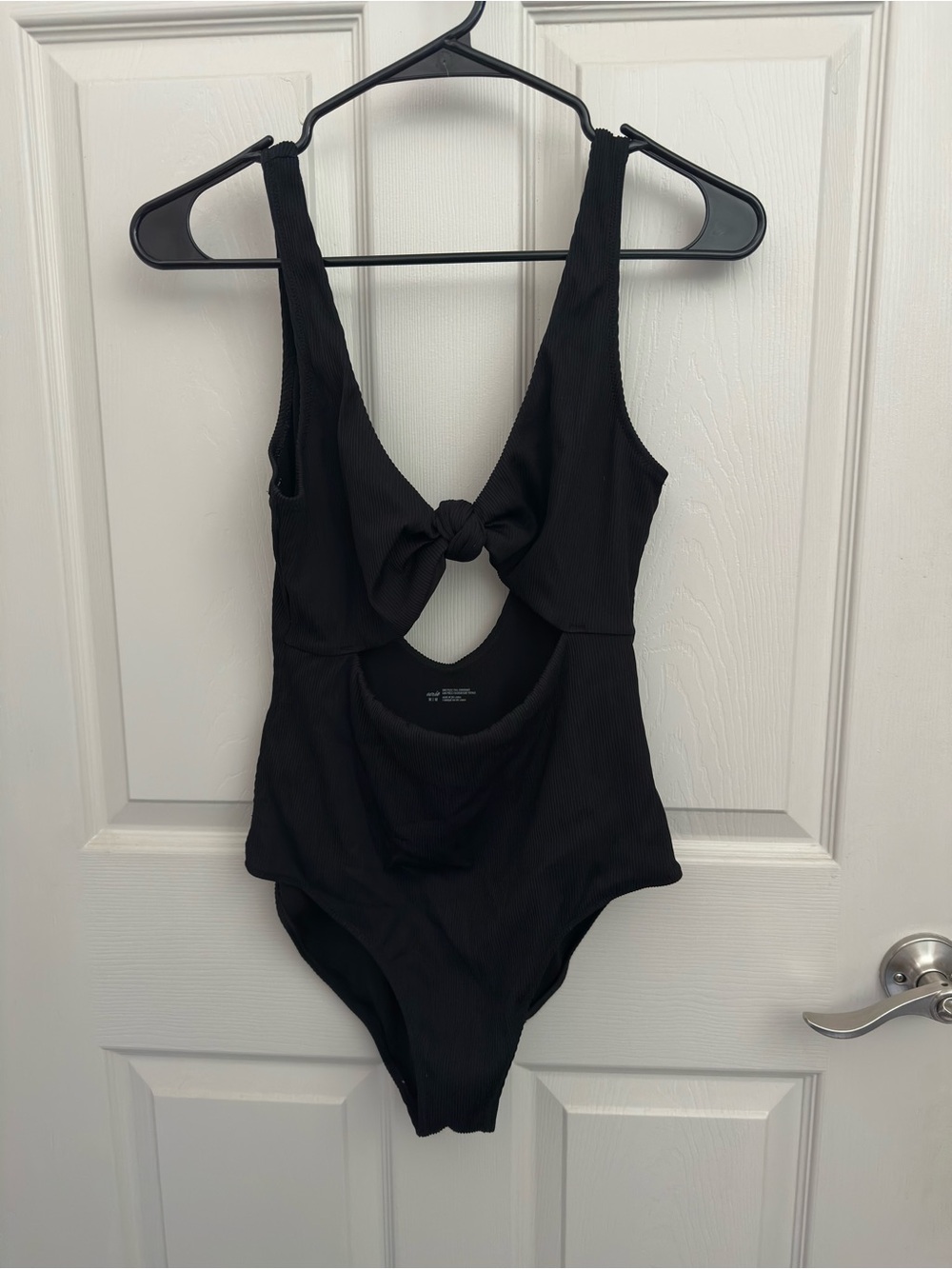 Black Knot-Back One-Piece Swimsuit